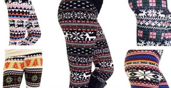 Värikkäät ja kirjavat leggingsit ovat tämän talven trendi