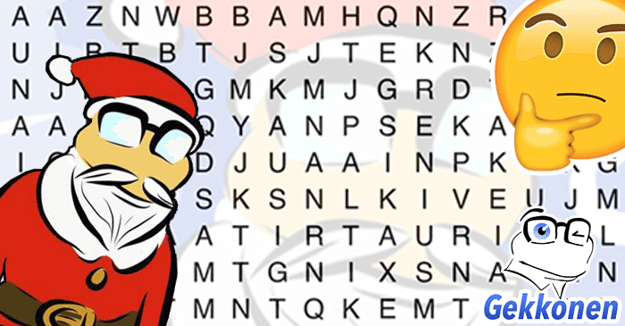 Gekkosen joulutesti: Etsi 3 sanaa – ja tiedät mitä sinulle on jouluna luvassa!