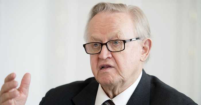 Presidentti Martti Ahtisaarella, 82, on todettu koronavirustartunta