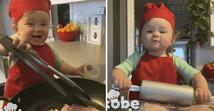1-vuotiaan taaperon kokkausvideot ihastuttaa – pojalla jo hurja seuraajamäärä somessa!