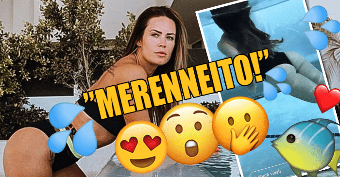 Kurvit uivat kuin kalat vedessä! Martina Aitolehti pulahti uimaan salaperäisellä lomallaan: ”Merenneito”!