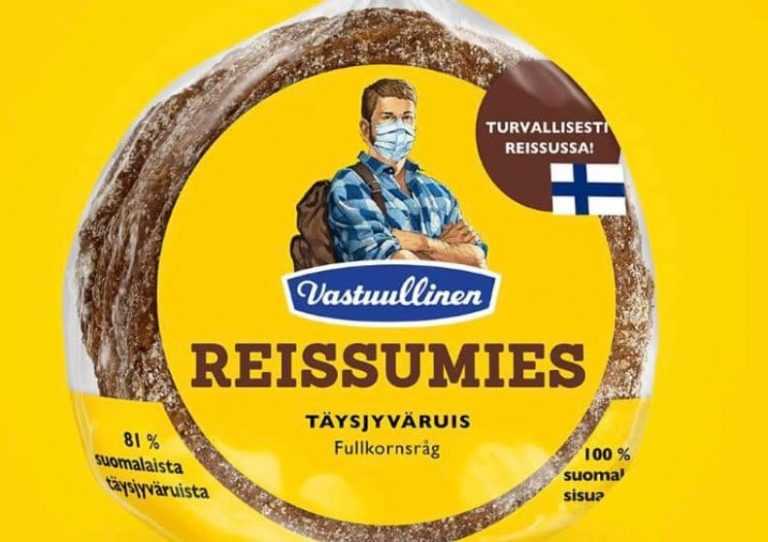 Reissumieskin on nyt pukeutunut kasvomaskiin: Fazer-leipomot kampanjoi maskien käytön puolesta
