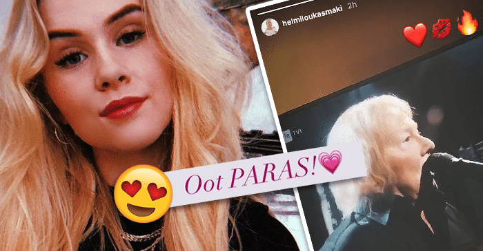 ”Oot paras!” Helmi Loukasmäki kannusti Dannya kotipuolessa sydämin ja suukoin – Kuva!