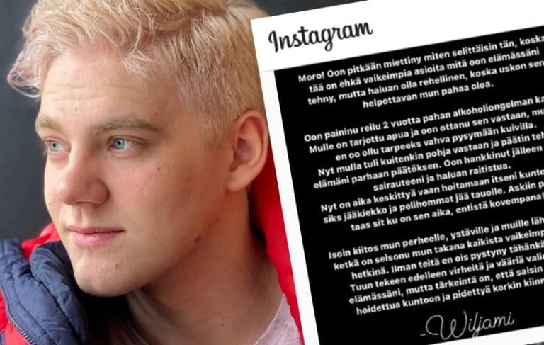Mika Myllylän 20-vuotias Wiljami-poika myöntää olevansa alkoholisti – hakeutuu hoitoon: ”Nyt tuli pohja vastaan”