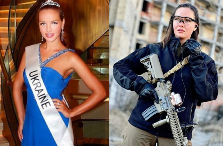 Miss Ukraina Anastasiia Lenna poseeraa aseen kanssa: ”Jokainen, joka ylittää Ukrainan rajan tunkeutumistarkoituksessa, tapetaan!”