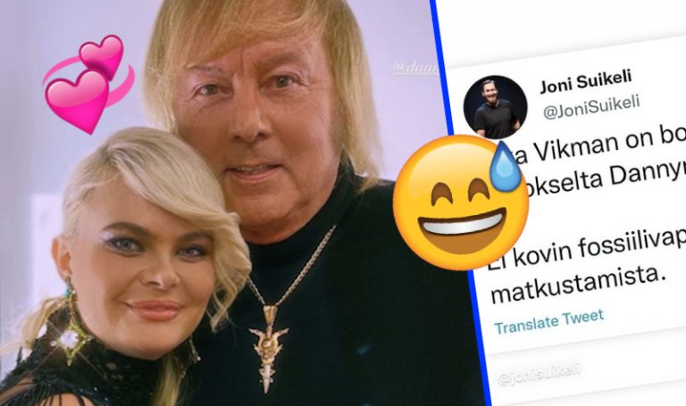 Koomikko murjaisi tylyn vitsin Dannyn ja Erikan kuumasta lomamatkasta – Vikmanilta paljonpuhuva reaktio!