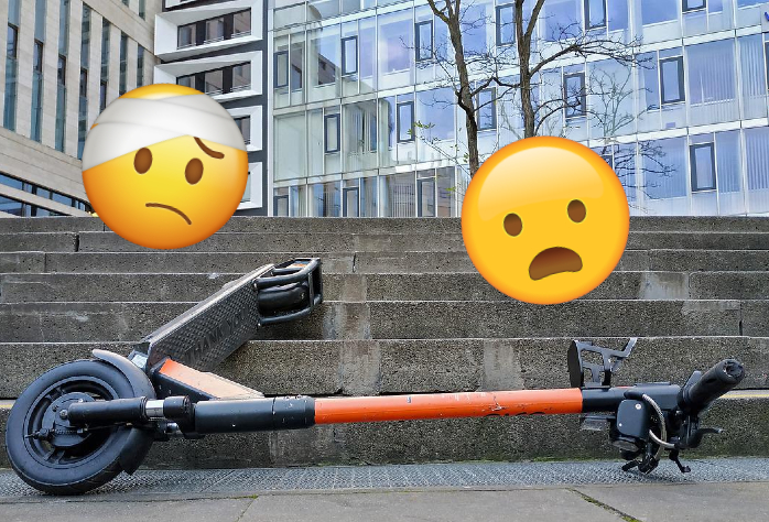 Huh! Näyttelijän päälle ajettiin sähköpotkulaudalla – Katso verinen kuva!