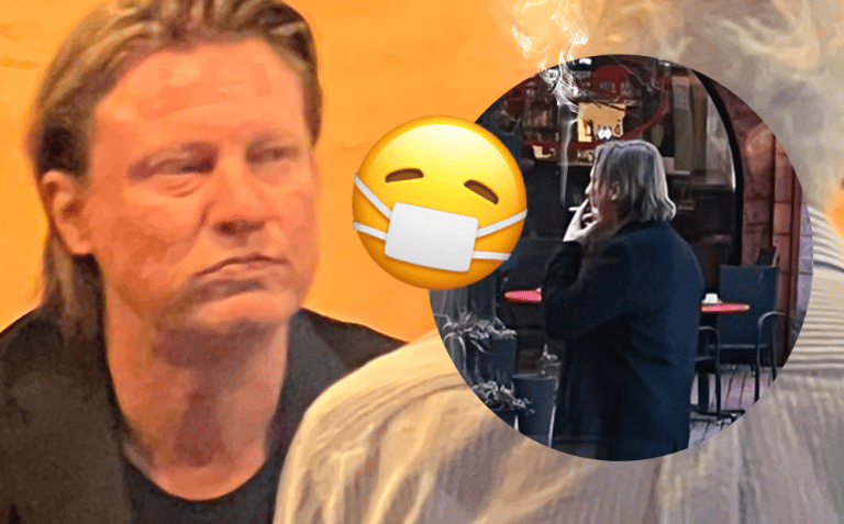 Jaajo Linnonmaa poltti tupakkaa stressaantuneen näköisenä keskellä katua! Bisneshuolet painaa? – Kuva!